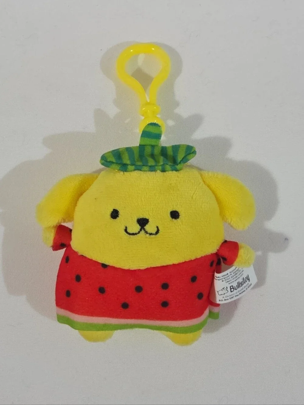 Pompompurin watermelon outfit plushie keychain